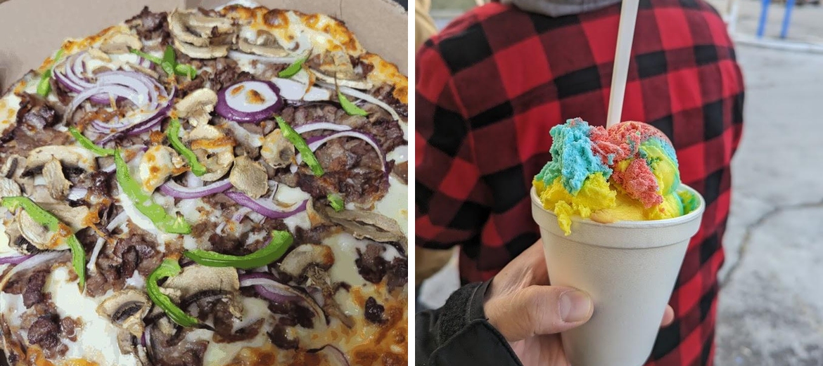 Sparky's , pizza cones and coneys