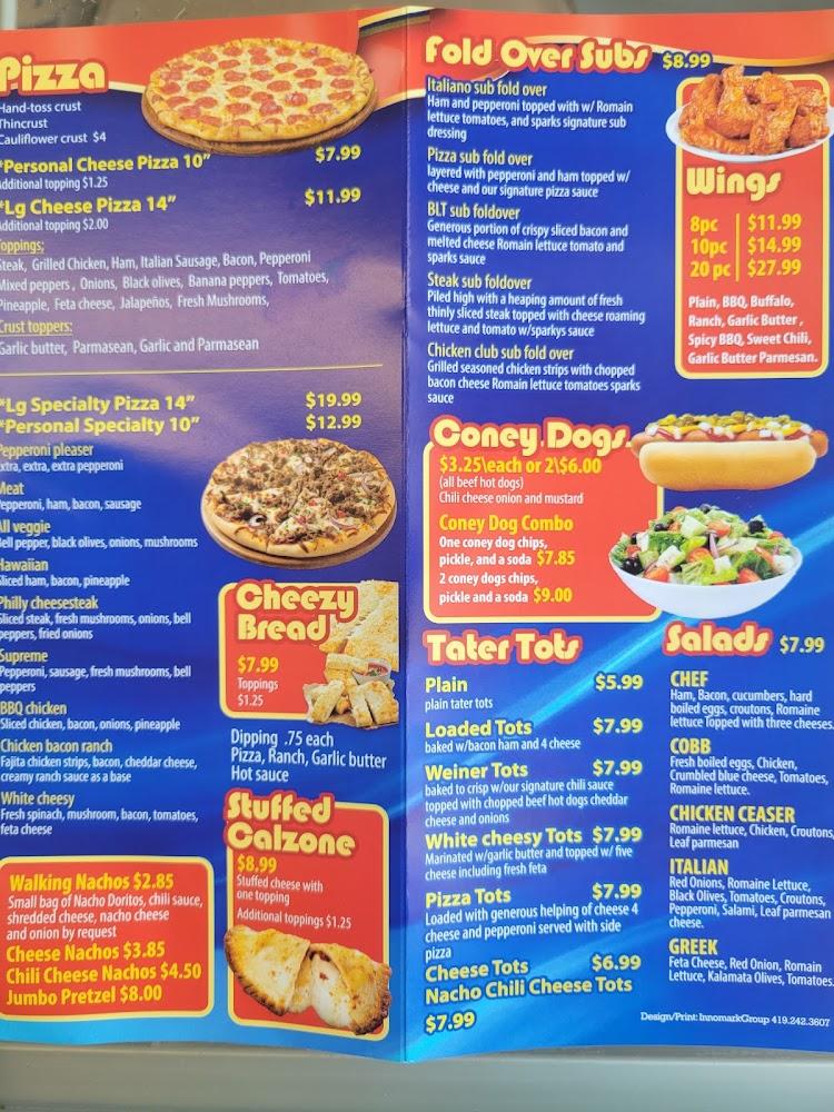 Sparky's , pizza cones and coneys Menu image 3